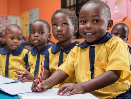 Smiling children in Uganda
